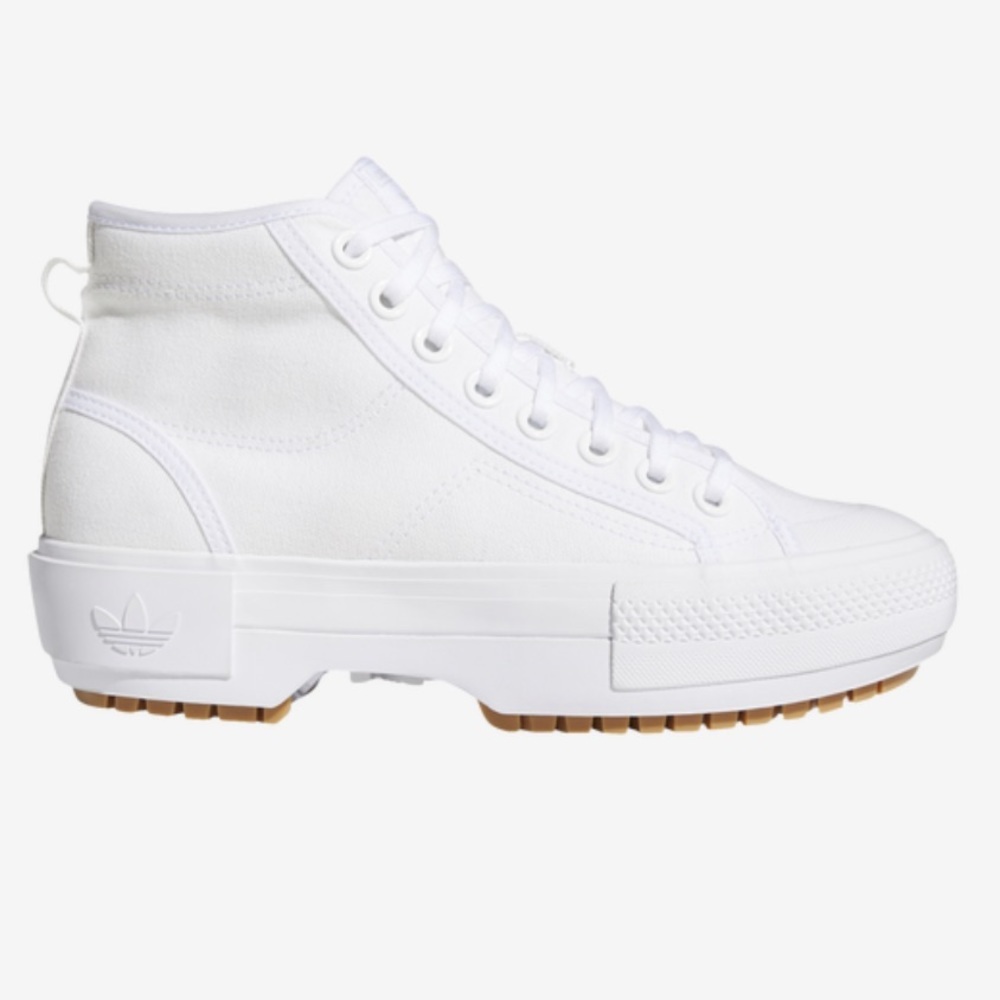 ADIDAS NEZZA TREK PLATFORM SHOES WOMENS WHITE SIZE 6.5